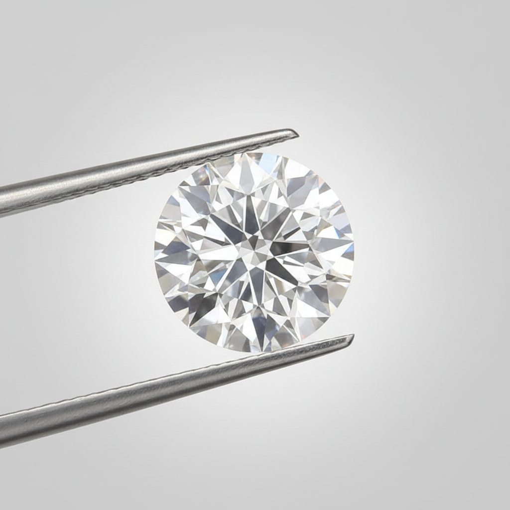 IGI Certified 4.04 Ct E Color VVS2 Round CVD Diamond with 10.20mm Diameter