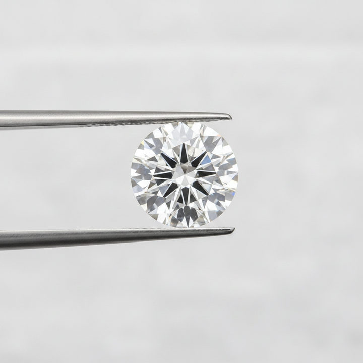 IGI Certified 6.01 Ct F Color VS1 Round CVD Diamond with 11.84mm Diameter