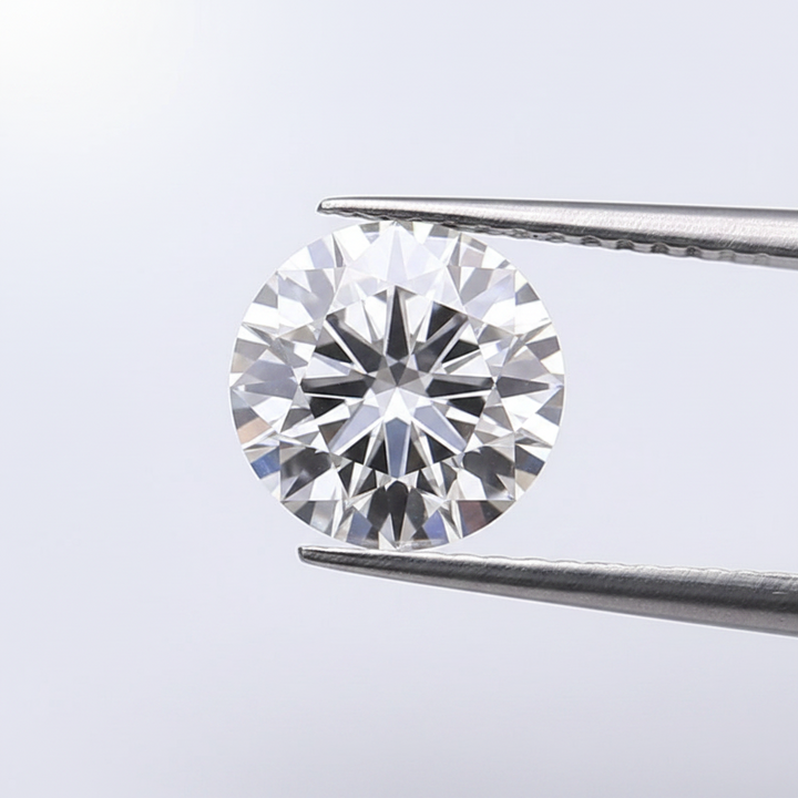 IGI Certified 4.02 Ct F Color VVS1 Round CVD Diamond with 10.39mm Diameter