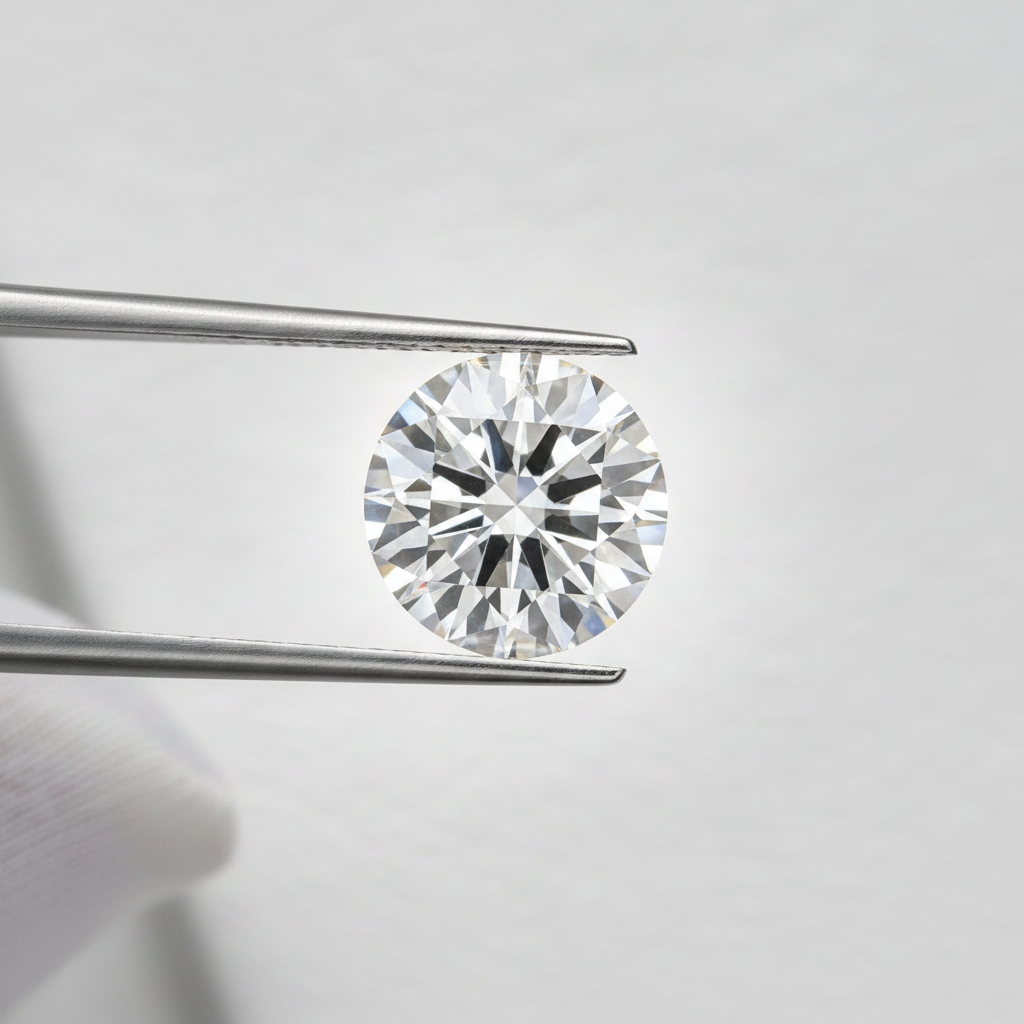 IGI Certified 8.04 Ct F Color VS1 Round CVD Diamond with 13.01mm Diameter