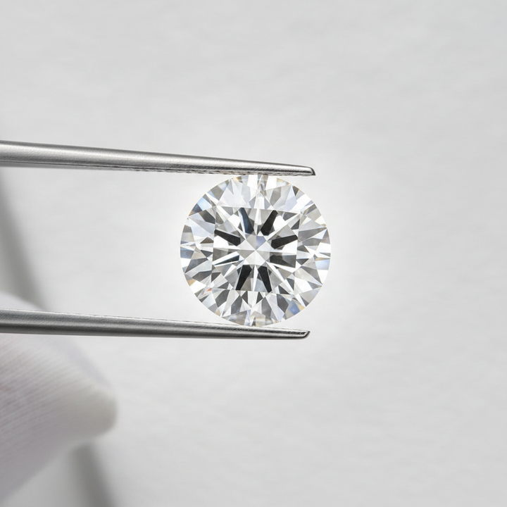 IGI Certified 8.04 Ct F Color VS1 Round CVD Diamond with 13.01mm Diameter