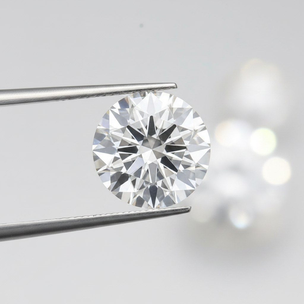 IGI Certified 4.08 Ct E Color VVS2 Round CVD Diamond with 10.21mm Diameter