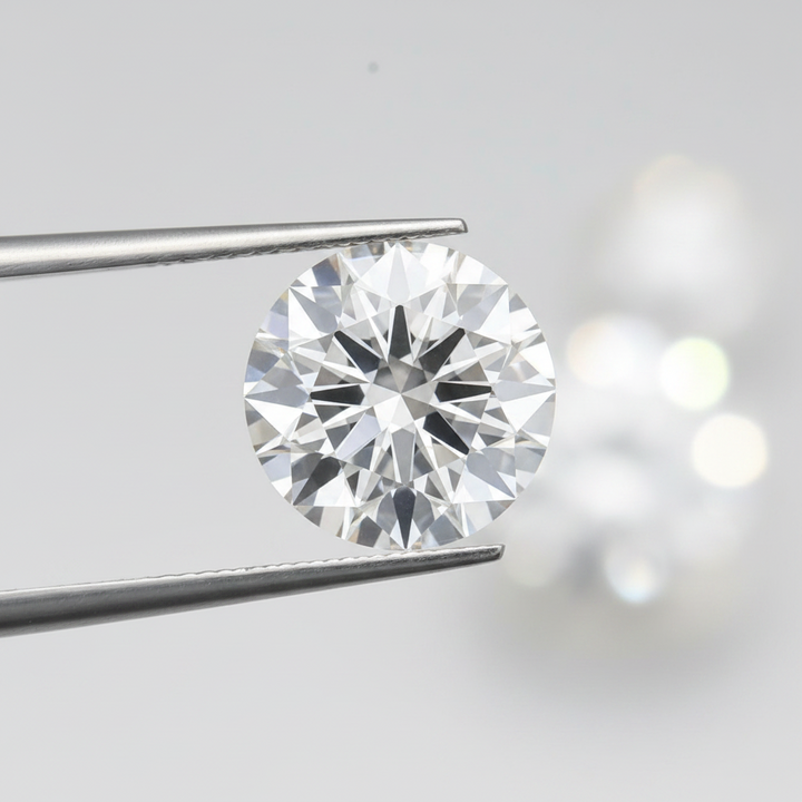 IGI Certified 4.08 Ct E Color VVS2 Round CVD Diamond with 10.21mm Diameter