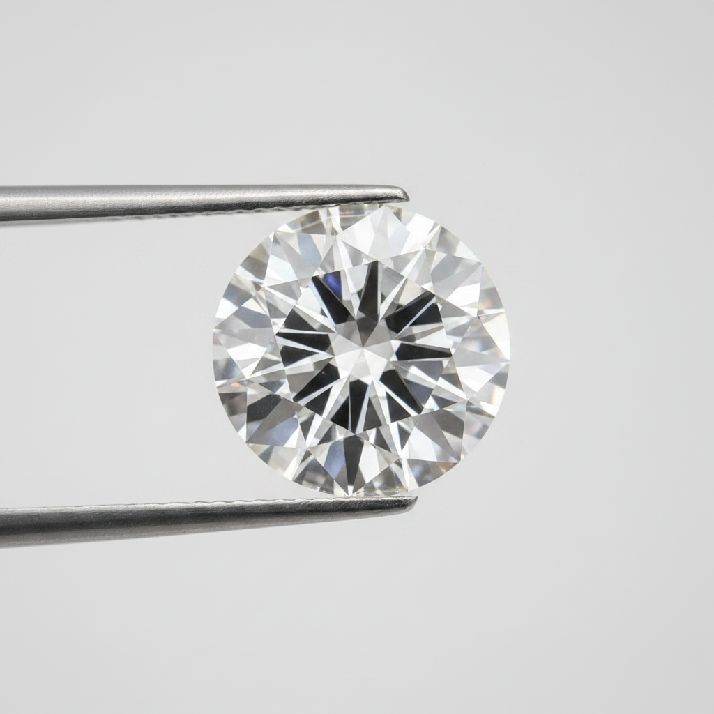IGI Certified 8.07 Ct F Color VS2 Round CVD Diamond with 13.03mm Diameter