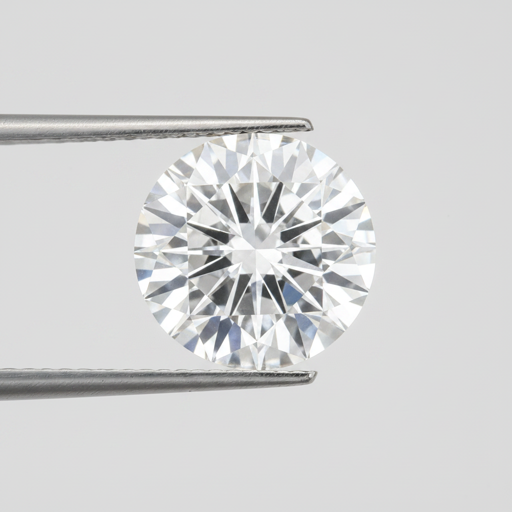 IGI Certified 5.03 Ct D Color VS2 Round CVD Diamond with 10.98mm Diameter