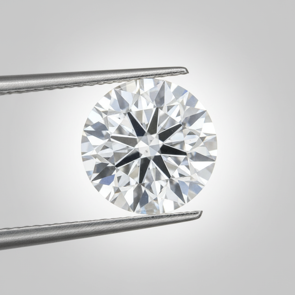 IGI Certified 4.90 Ct D Color VVS2 Round CVD Diamond with 11.08mm Diameter