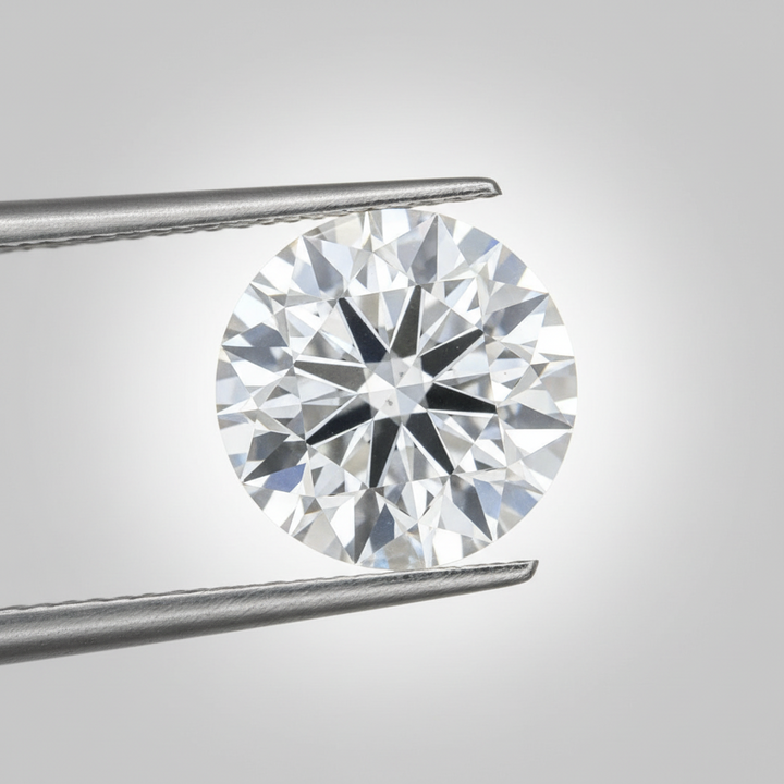 IGI Certified 4.90 Ct D Color VVS2 Round CVD Diamond with 11.08mm Diameter