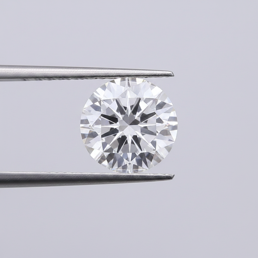 IGI Certified 10.07 Ct F Color VVS2 Round CVD Diamond with 14.07mm Spread