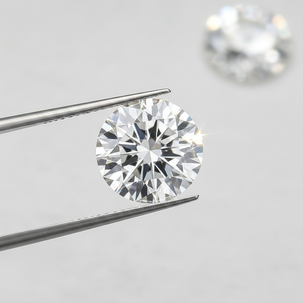 IGI Certified 4.16 Ct D Color VVS2 Round CVD Diamond with 10.32mm Diameter