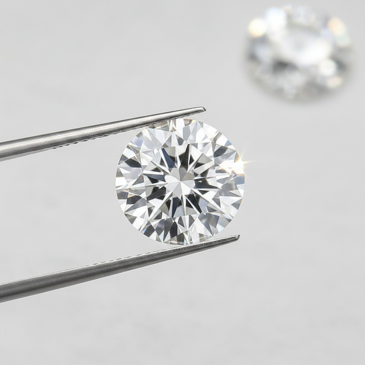 IGI Certified 4.16 Ct D Color VVS2 Round CVD Diamond with 10.32mm Diameter