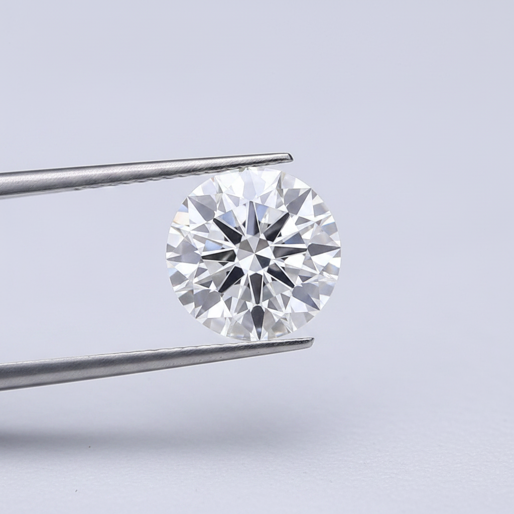 IGI Certified 5.02 Ct D Color VVS2 Round CVD Diamond with 11.08mm Diameter