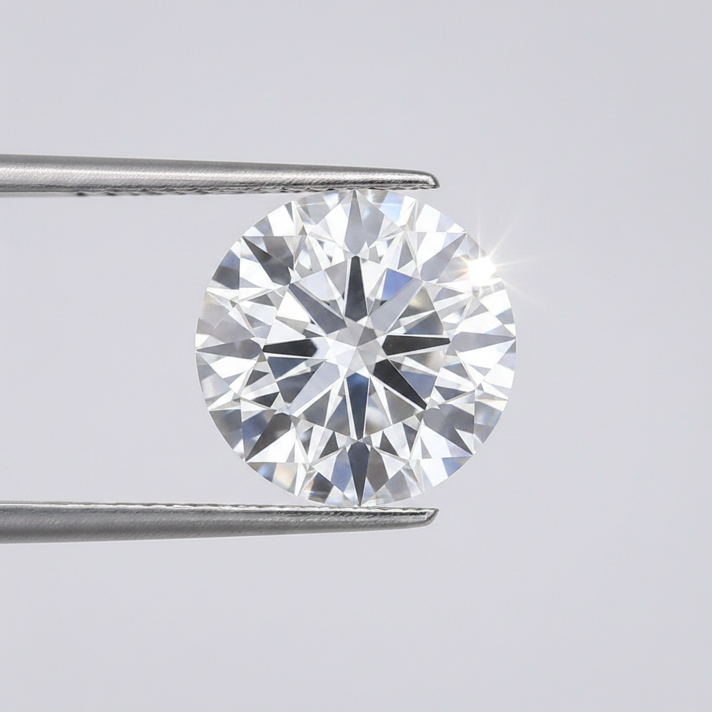 IGI Certified 5.02 Ct D Color VS1 Round CVD Diamond with 11.03mm Diameter