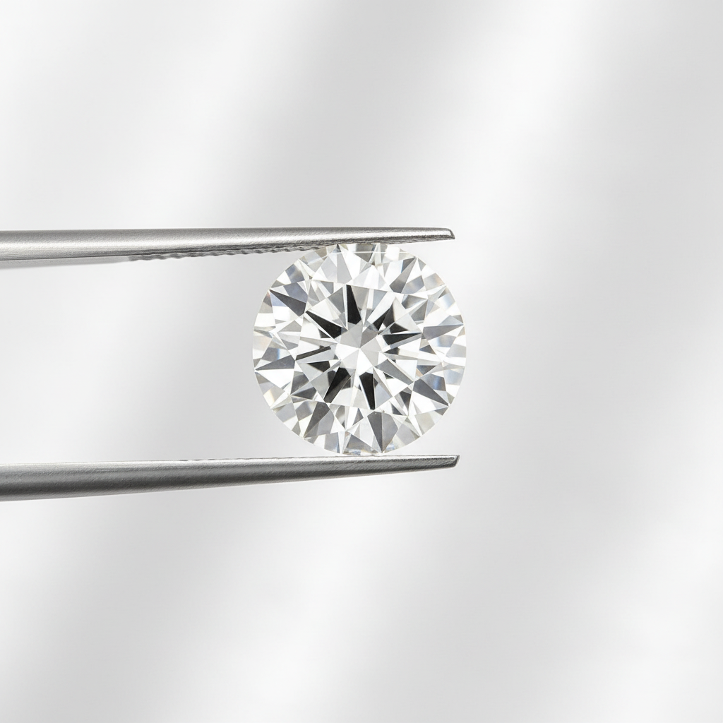 IGI Certified 7.20 Ct F Color VS2 Round CVD Diamond with 12.49mm Diameter