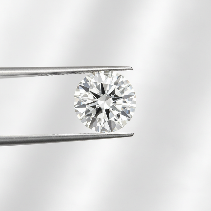 IGI Certified 7.20 Ct F Color VS2 Round CVD Diamond with 12.49mm Diameter