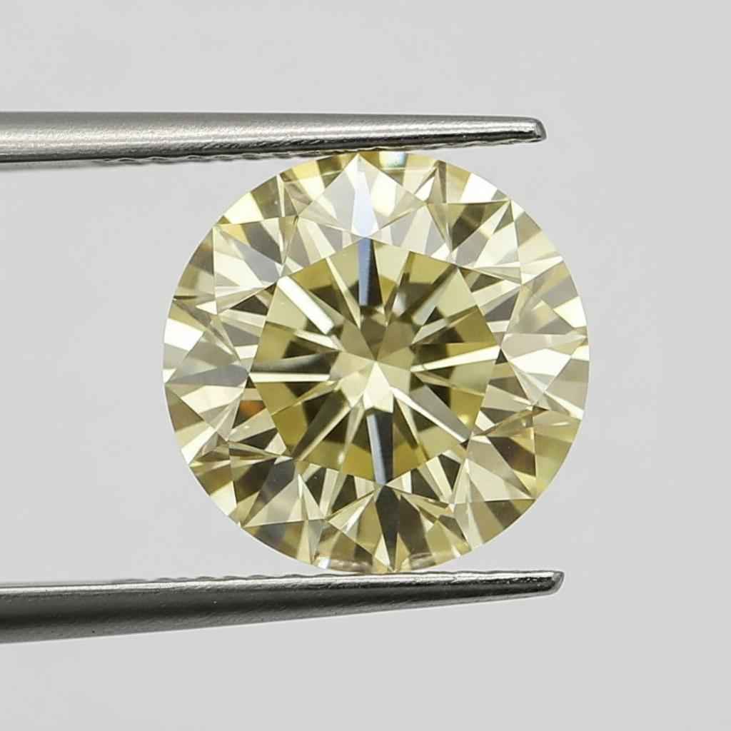 IGI Certified 1.40 Ct Fancy Intense Yellow Round CVD Lab Grown Diamond