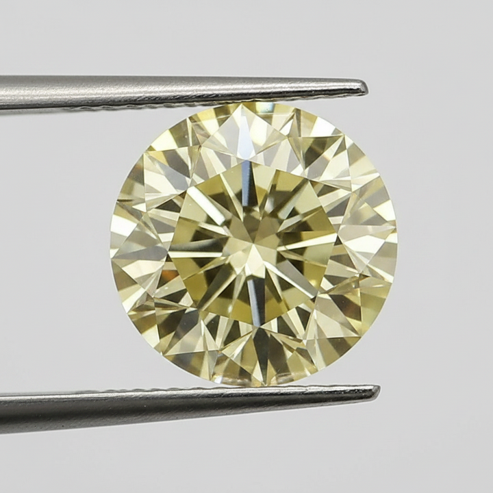 IGI Certified 1.40 Ct Fancy Intense Yellow Round CVD Lab Grown Diamond