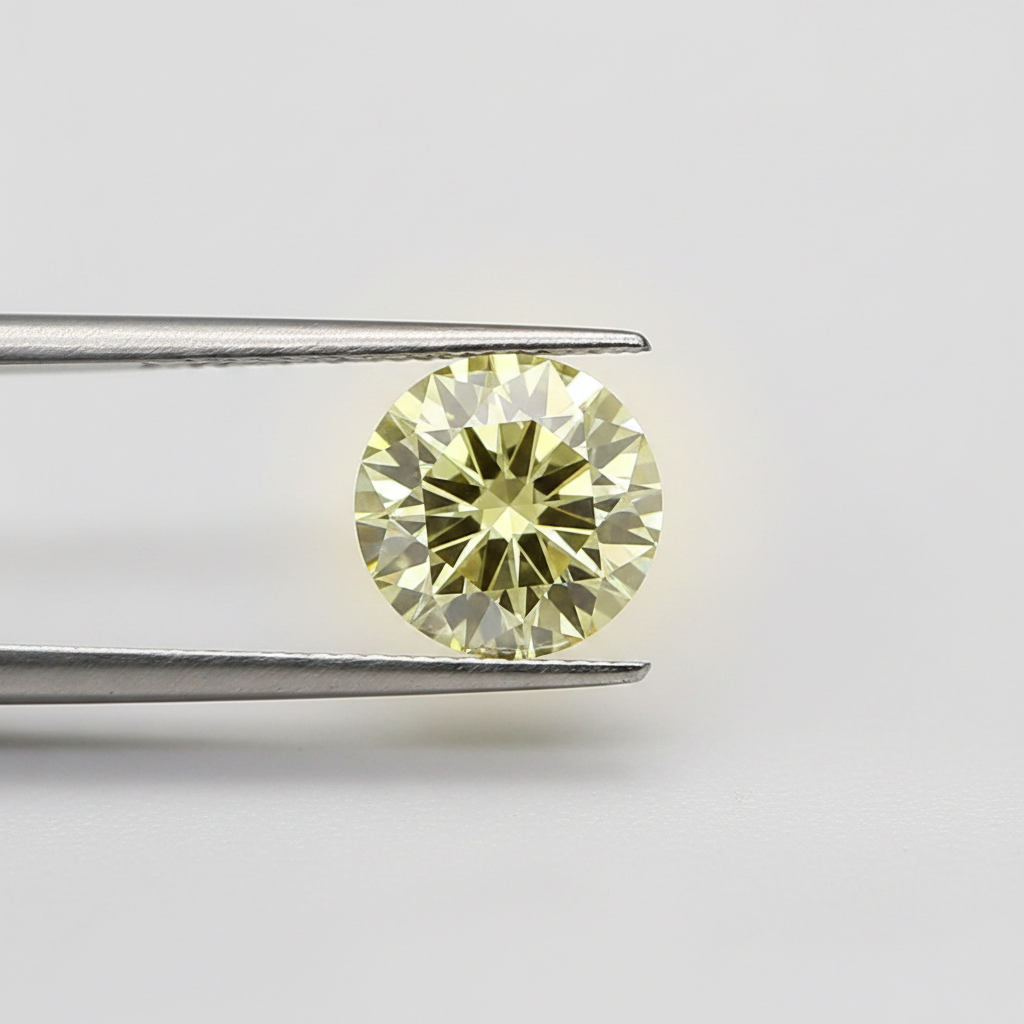 IGI Certified 1.92 Ct Fancy Yellow Round CVD Lab Grown Diamond
