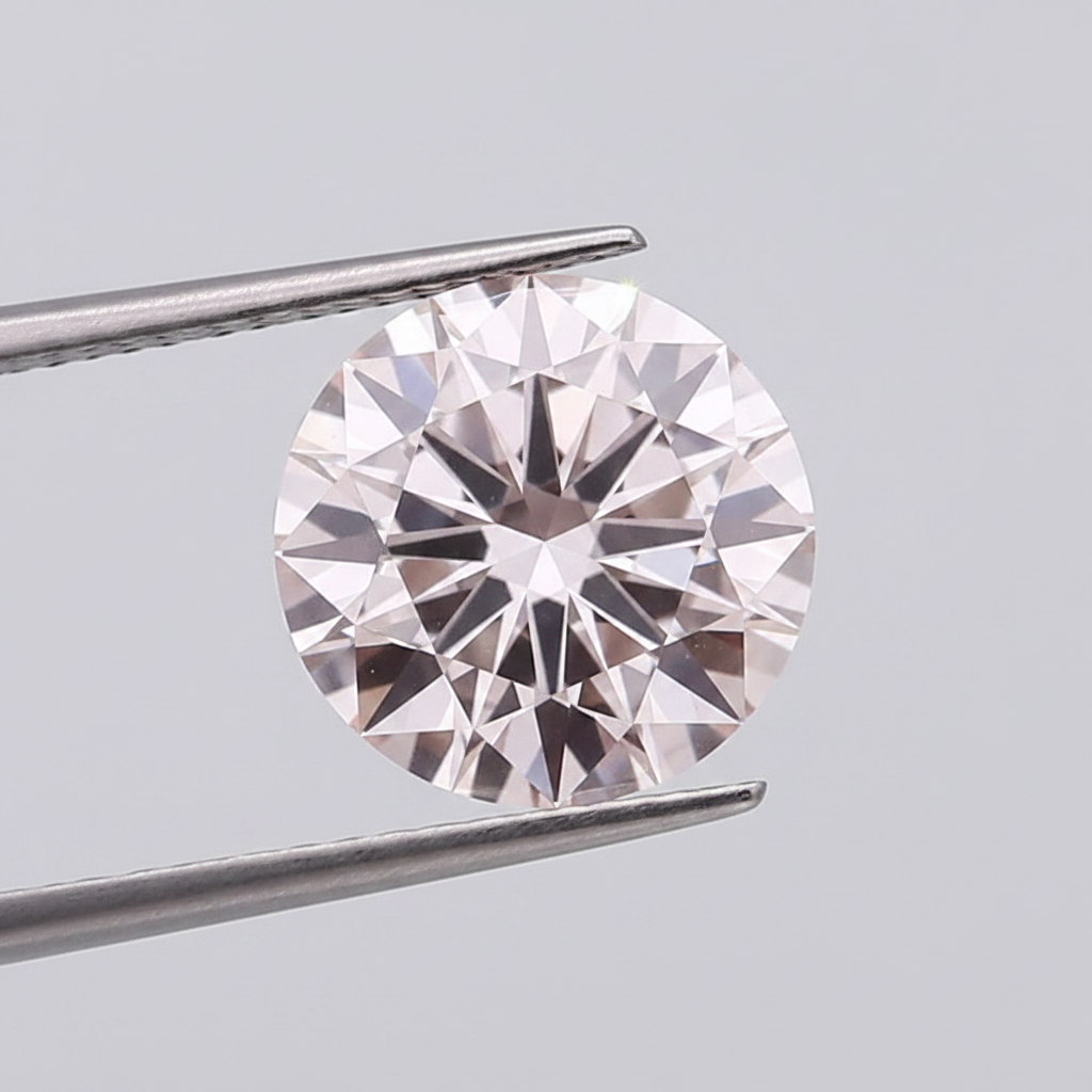 IGI Certified 2.01 Ct Fancy Intense Pink Round CVD Lab Grown Diamond