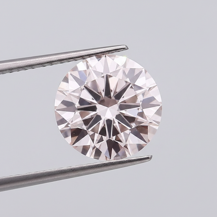 IGI Certified 2.01 Ct Fancy Intense Pink Round CVD Lab Grown Diamond