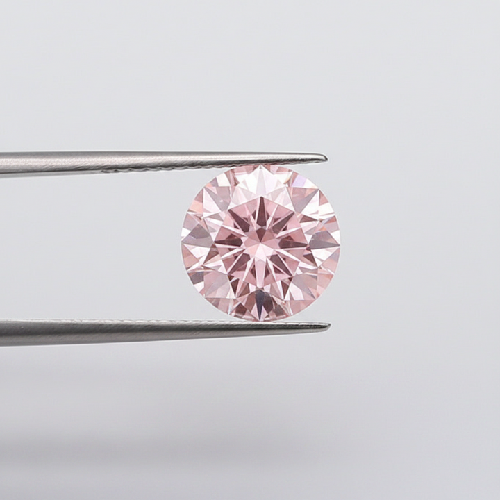 IGI Certified 2.02 Ct Fancy Intense Pink Round CVD Lab Grown Diamond