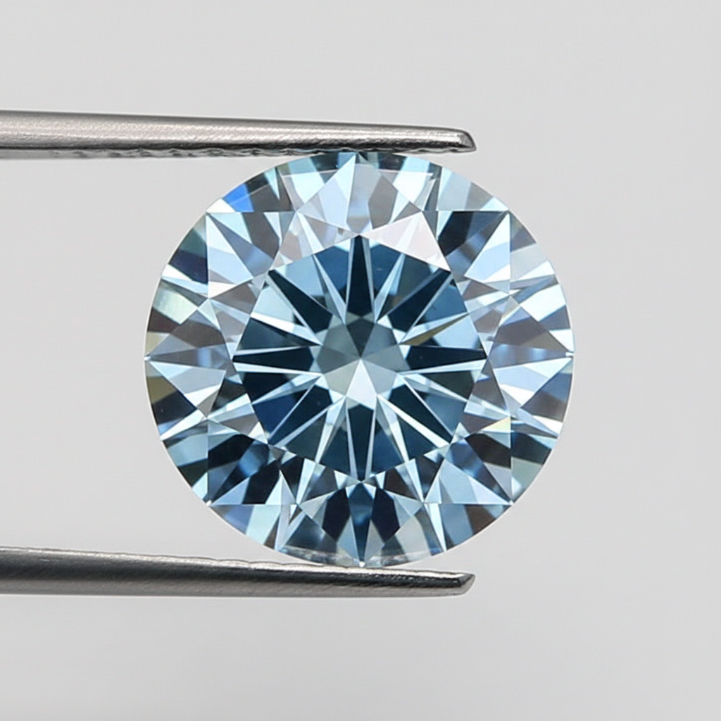 IGI Certified 2.09 Ct Fancy Vivid Green Round CVD Lab Grown Diamond
