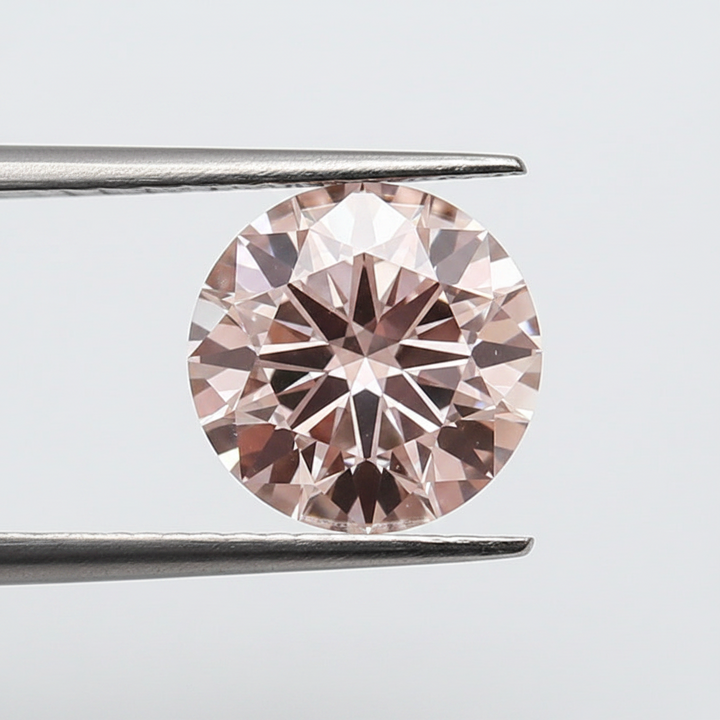IGI Certified 3.00 Ct Fancy Intense Pink Round CVD Lab Grown Diamond