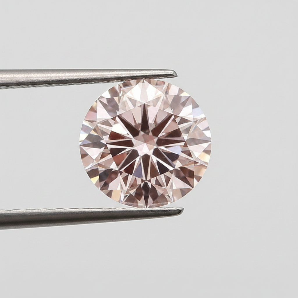 IGI Certified 5.01 Ct Fancy Pink Round CVD Lab Grown Diamond