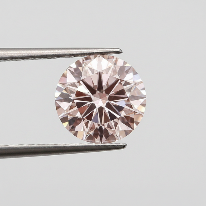 IGI Certified 5.01 Ct Fancy Pink Round CVD Lab Grown Diamond