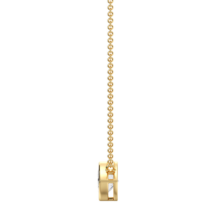 IGI Certified Marquise Cut Lab Grown Diamond Pendant Necklace in 18K Yellow Gold