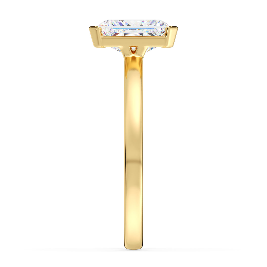 IGI Certified Oval Diamond Bridal Set with Matching Band in Yellow Gold