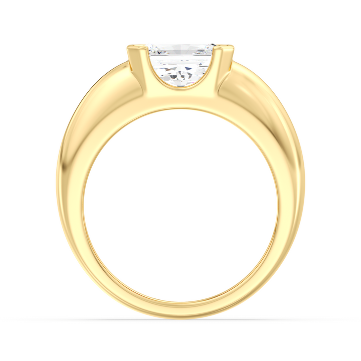 IGI Certified Radiant Cut Diamond Solitaire Ring in Yellow Gold