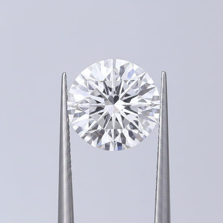 IGI Certified 8.03 Ct F Color VS2 Round CVD Diamond with 12.85mm Diameter