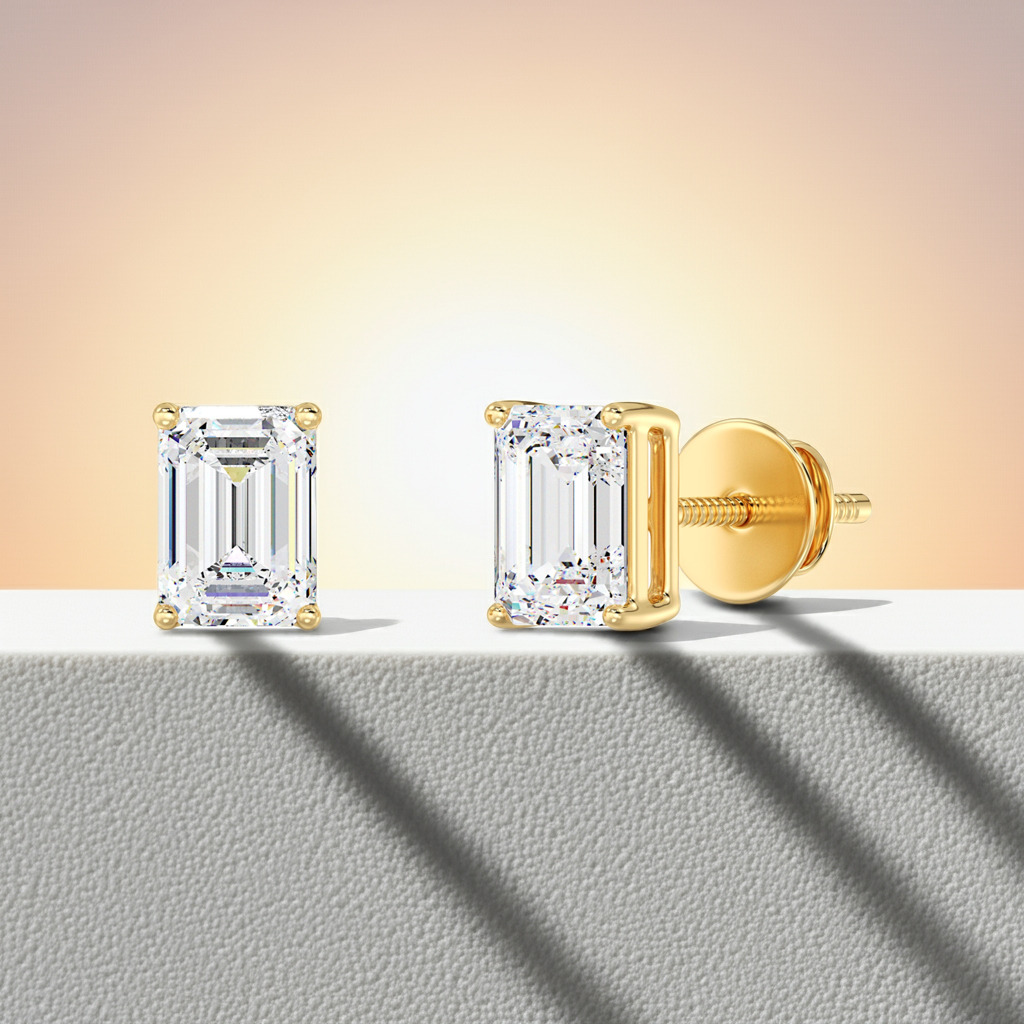Emerald Stud Earrings