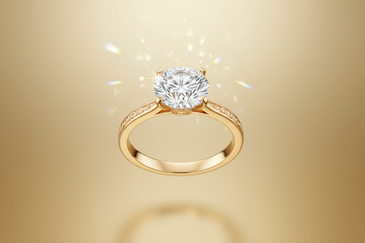 lab grown diamond solitaire rings