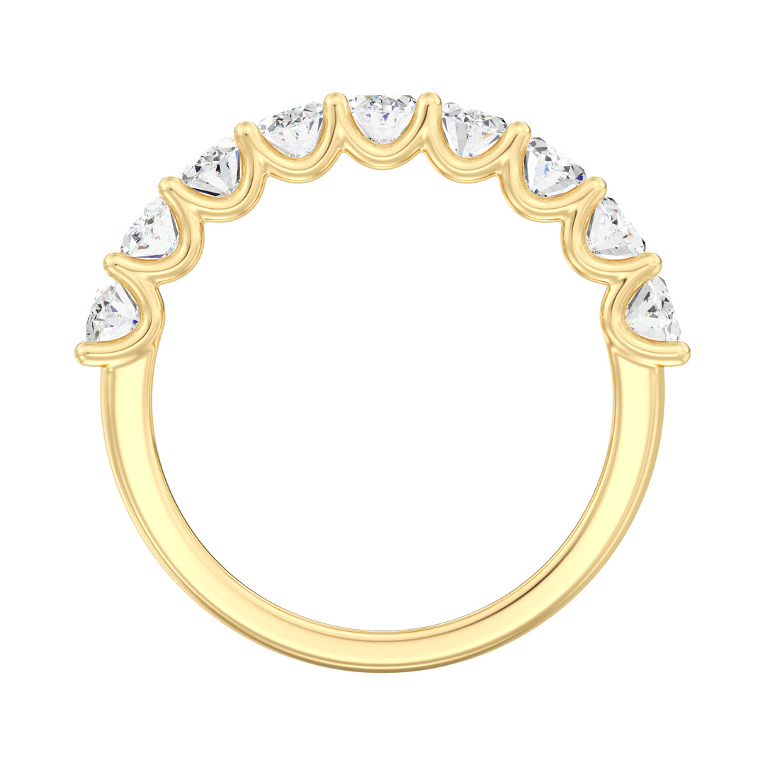 Oval Cut Diamond Anniversary Band in 18K Yellow Gold