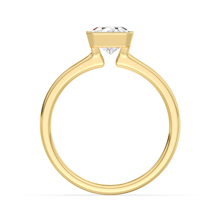 Oval Cut Lab Grown Diamond Bridal Ring Set with Pavé Accents in Yellow Gold