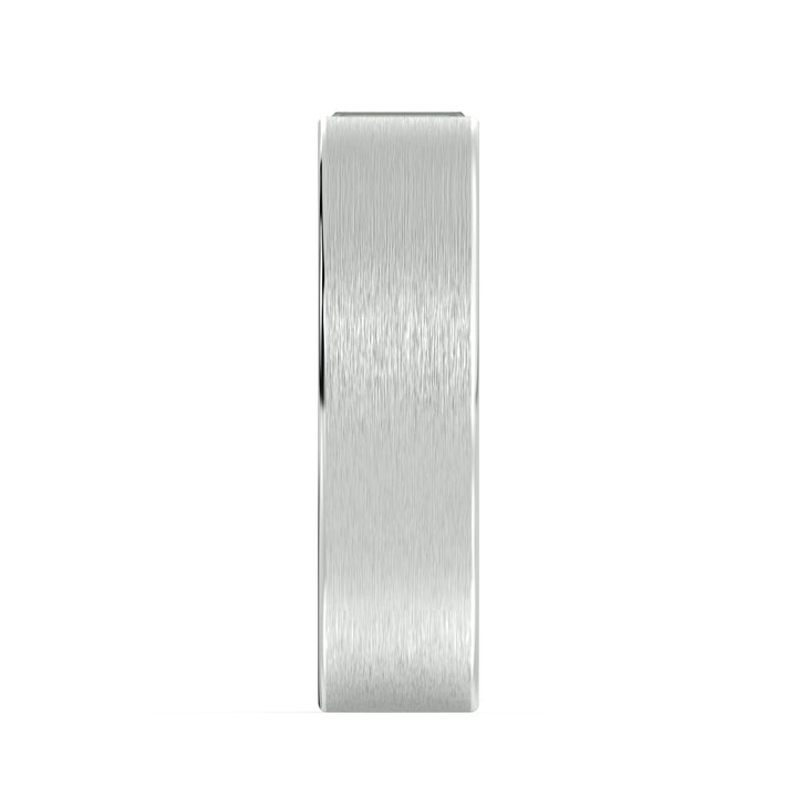 Platinum Lab Grown Diamond Signet Ring with Sleek Flush Setting