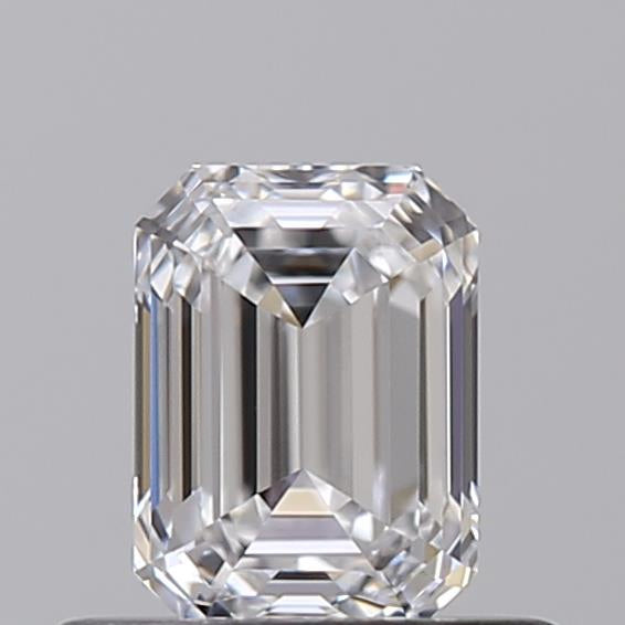Discover Brilliance: Watch Our IGI Certified 0.50 CT HPHT Lab Grown Emerald Cut Diamond - D Color, VVS2 Clarity