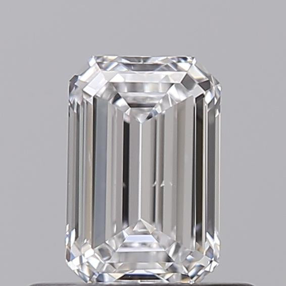 Experience Brilliance: Video showcasing an IGI Certified 0.50 CT Emerald Cut Lab Grown Diamond - D Color, VS2 Clarity, HPHT Type