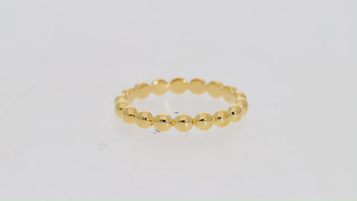 GOLD VERMEIL BEADED STACKABLE RING