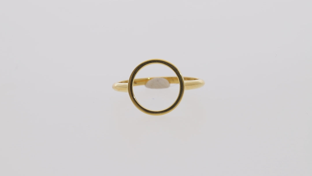 Gold Vermeil Open Circle Ring