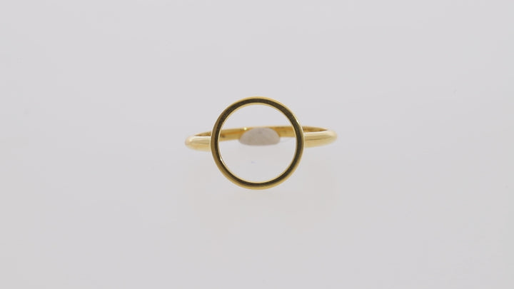 Gold Vermeil Open Circle Ring