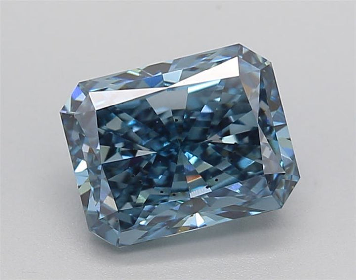 IGI-ZERTIFIZIERTER 1,87 CT RADIANT-CUT-LABOR-GROWN-DIAMANT – SI1 – FANTASTISCHES LEBENDIGES BLAU