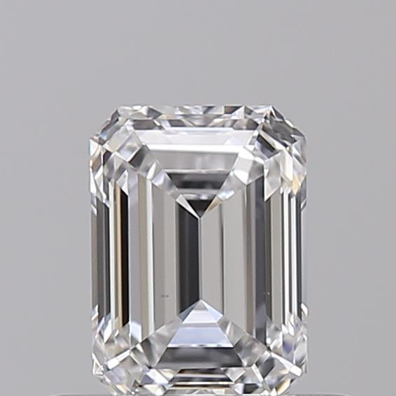 Experience Brilliance: Video showcasing an IGI Certified 0.50 CT Emerald Cut Lab Grown Diamond - D Color, VS1 Clarity, HPHT Type