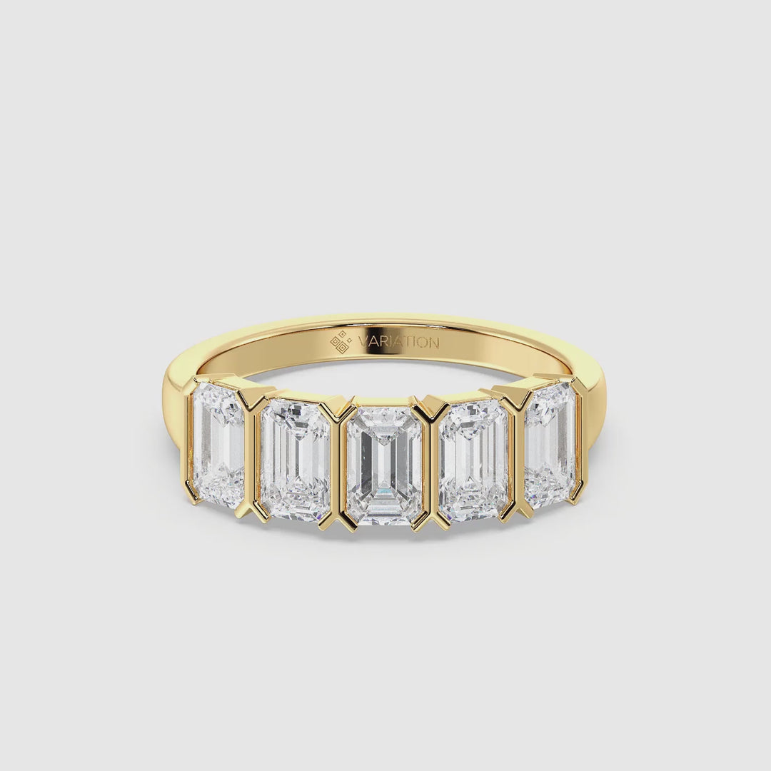 Emerald Eternity Wedding Band