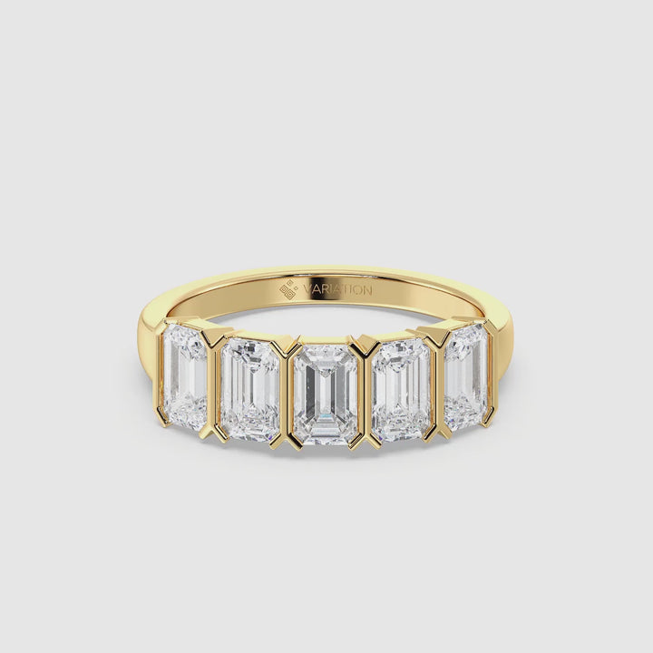 Emerald Eternity Wedding Band