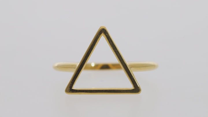 Gold Vermeil Open Triangle Ring