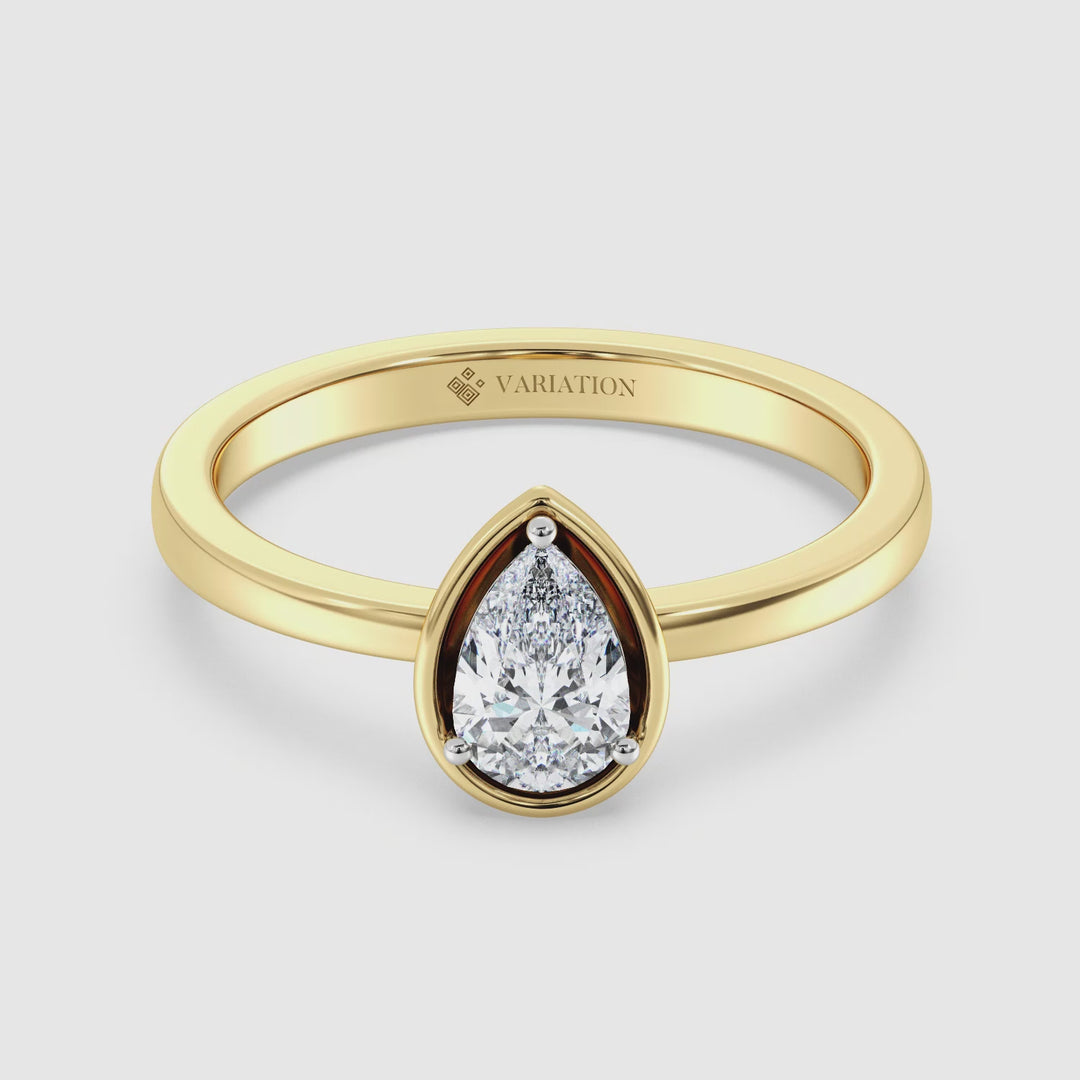 0.50 ct Pear-cut Solitaire Ring