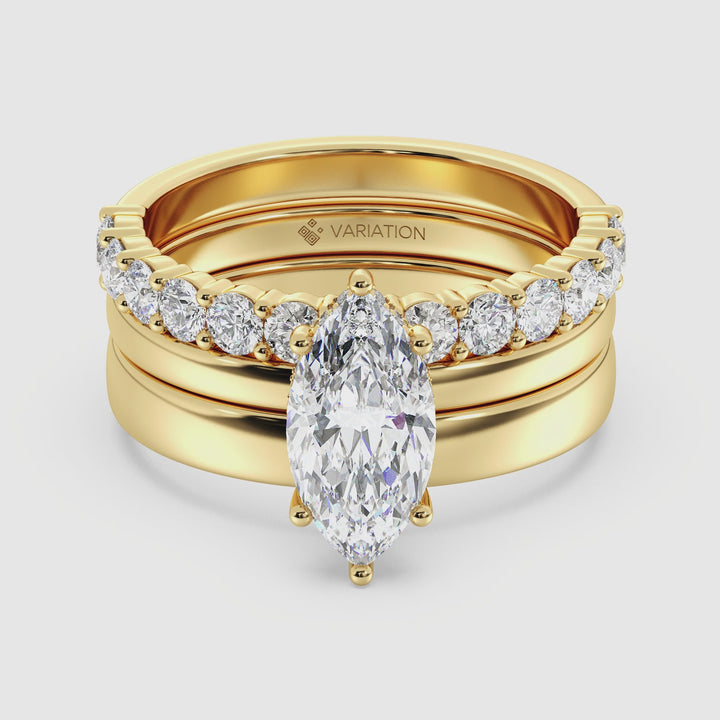 Triple Band Engagement Ring