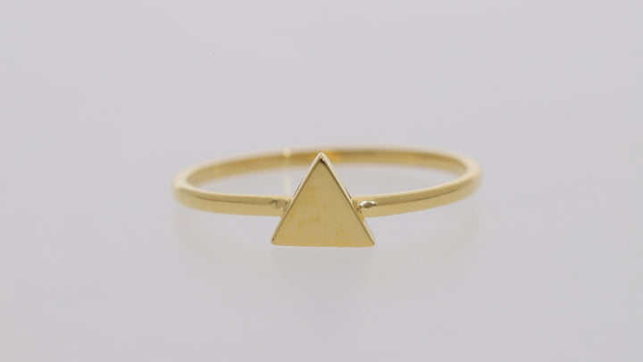 Elegant Gold Vermeil Triangle Stackable Ring